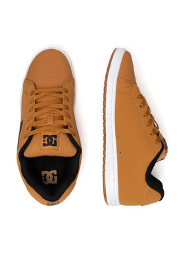 DC Shoes Sneakersy GAVELER SN ADYS100574-KWH Brązowy. Kolor: brązowy. Materiał: skóra