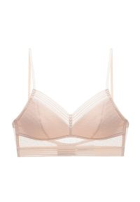 Intica - Braletka bez fiszbin na co dzień Kally. Kolor: beżowy. Materiał: materiał