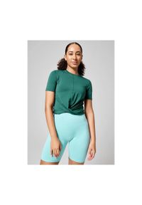 CASALL - Koszulka Casall Delight Short Wrap Tee 40. Kolor: zielony. Sport: joga i pilates