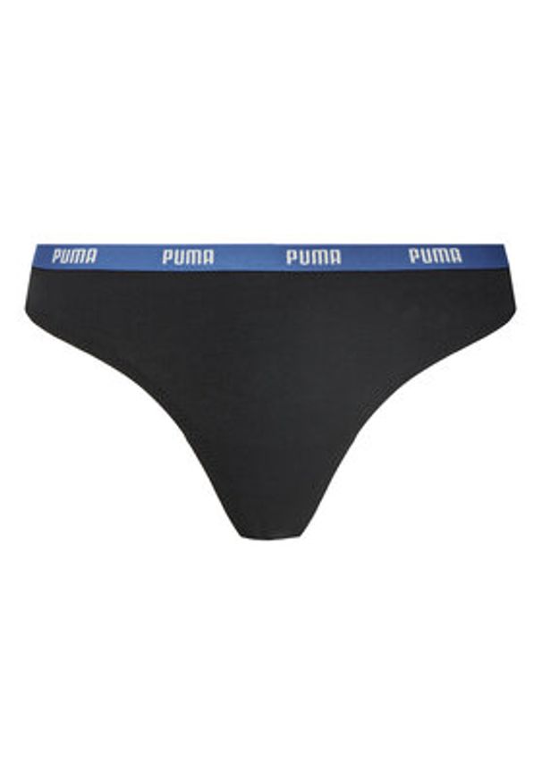 Puma Komplet 3 par stringów 907590 Czarny. Kolor: czarny. Materiał: bawełna