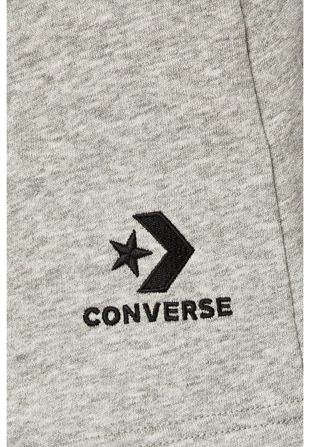 Converse - Szorty. Kolor: szary. Materiał: dzianina. Wzór: aplikacja