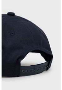 Hugo - HUGO czapka z daszkiem bawełniana kolor granatowy z aplikacją. Kolor: niebieski. Materiał: bawełna. Wzór: aplikacja #4
