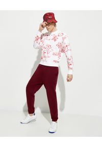 Kenzo - KENZO - Biała bluza "Be my Valentine". Kolor: czerwony. Materiał: bawełna. Długość rękawa: długi rękaw. Długość: długie. Wzór: nadruk #3