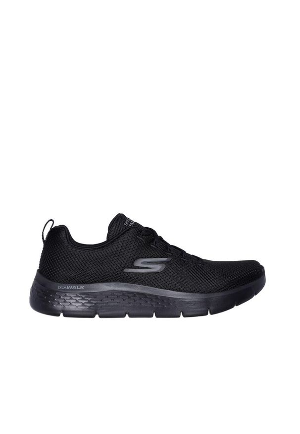 skechers - Buty do chodzenia męskie Skechers Go Walk Flex Vespid. Kolor: czarny. Materiał: syntetyk, materiał. Szerokość cholewki: normalna. Sport: turystyka piesza