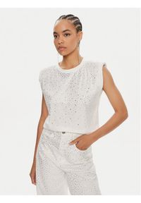 ViCOLO Bluzka RB0195 Biały Regular Fit. Kolor: biały. Materiał: bawełna