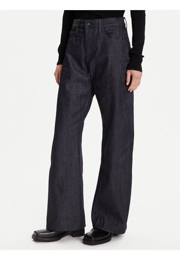 G-Star RAW - G-Star Raw Jeansy Contor 3D D27690-D315 Granatowy Wide Leg. Kolor: niebieski