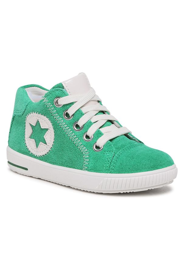 Superfit - Sneakersy SUPERFIT - 1-000348-7000 S Grün/Weiss. Kolor: zielony. Materiał: zamsz, skóra. Szerokość cholewki: normalna. Sezon: zima