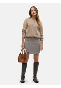 Vero Moda Spódnica mini Kawi 10319663 Beżowy Regular Fit. Kolor: beżowy. Materiał: syntetyk