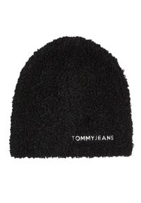 Tommy Jeans Czapka AW0AW17058 Czarny. Kolor: czarny. Materiał: akryl, materiał