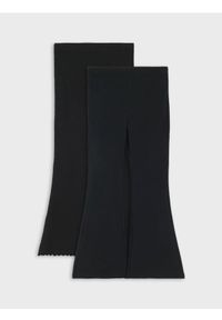 Sinsay - Bawełniane spodnie flare 2 pack - wielobarwny. Materiał: bawełna #1