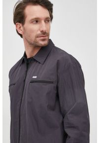 Rains kurtka 18690 Woven Shirt kolor czarny przejściowa. Okazja: na co dzień. Kolor: czarny. Materiał: materiał. Wzór: gładki. Styl: casual #3