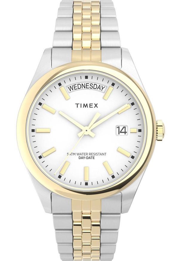 Zegarek Timex Zegarek Timex TW2V68500 Srebrny Damski Datownik. Kolor: srebrny