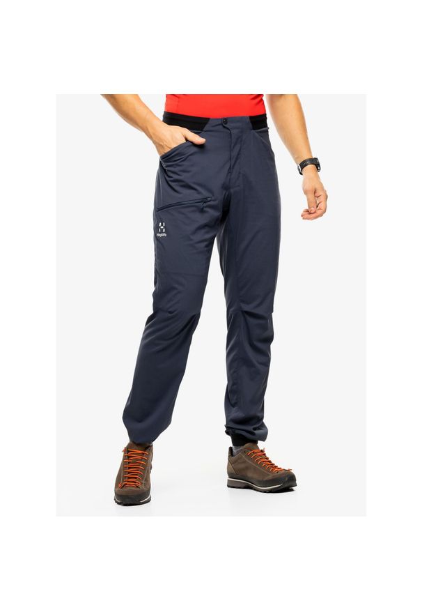 Haglöfs - Spodnie softshell męskie Haglofs L.I.M Fuse Pant. Kolor: niebieski. Materiał: softshell. Sezon: lato. Sport: turystyka piesza