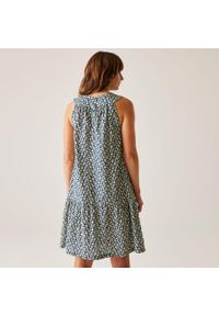 Regatta - Sukienka casual damska Orla Kiely Summer. Kolor: niebieski. Materiał: bawełna. Długość rękawa: bez rękawów