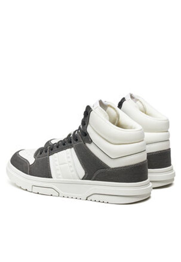 Tommy Jeans Sneakersy The Brooklyn Mid Top EM0EM01430 Czarny. Kolor: czarny. Materiał: zamsz, skóra