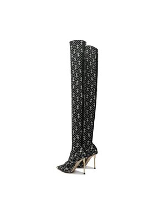 Elisabetta Franchi Muszkieterki SA-33L-36E2 Czarny. Kolor: czarny. Materiał: materiał