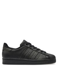 Adidas - adidas Sneakersy Superstar J FU7713 Czarny. Kolor: czarny. Materiał: skóra. Model: Adidas Superstar #1
