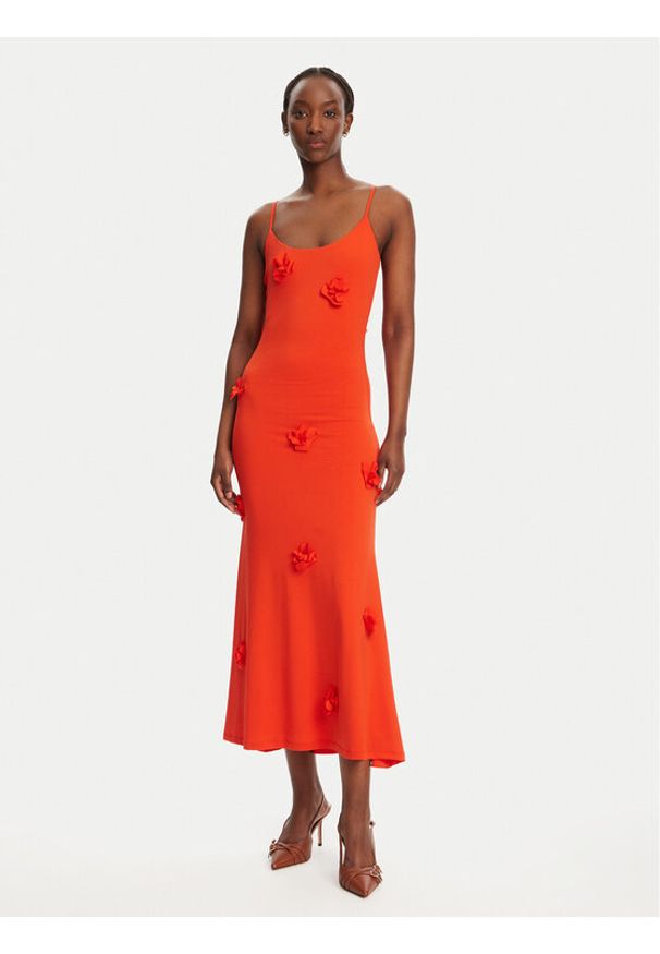 BARDOT Sukienka wieczorowa Lanae Maxi Dres 59301DB Koralowy Regular Fit. Kolor: pomarańczowy. Materiał: syntetyk. Styl: wizytowy. Długość: maxi