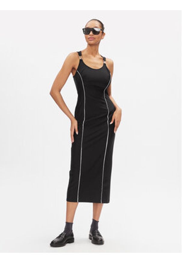 Liu Jo Sport Sukienka codzienna TA4140 J7912 Czarny Slim Fit. Okazja: na co dzień. Kolor: czarny. Materiał: syntetyk. Typ sukienki: sportowe, proste. Styl: sportowy, casual