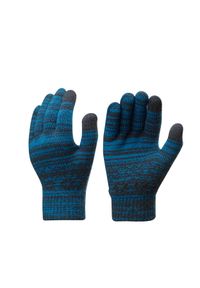 quechua - Rękawiczki turystyczne dla dzieci Quechua SH100 dotykowe. Kolor: niebieski. Materiał: włókno, materiał, elastan, poliester, akryl. Wzór: ze splotem
