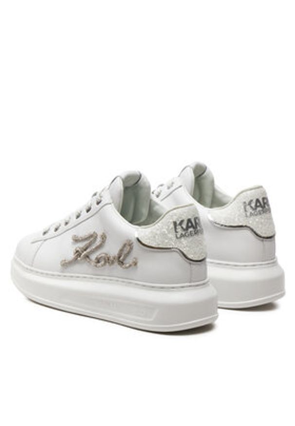 Karl Lagerfeld - KARL LAGERFELD Sneakersy KL62510G Biały. Kolor: biały. Materiał: skóra