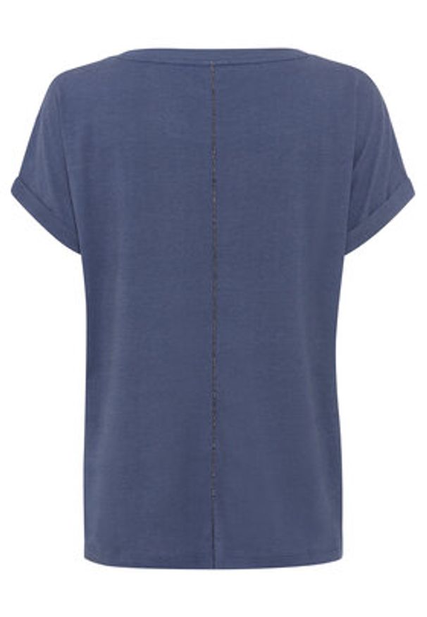 Olsen T-Shirt 11105088 Granatowy Regular Fit. Kolor: niebieski. Materiał: bawełna