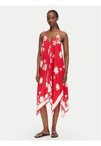 Seafolly Sukienka letnia Mayflower 55740-DR Czerwony Regular Fit. Kolor: czerwony. Materiał: wiskoza. Sezon: lato #1