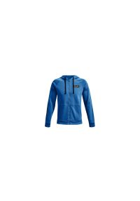 Bluzy sportowa męska Under Armour Rival Fleece Chroma FZ HD. Typ kołnierza: kaptur. Kolor: niebieski, wielokolorowy. Styl: sportowy