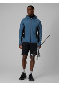 4f - 4F Kurtka softshell wiatroodporna męska - granatowa XXL. Kolor: niebieski. Materiał: softshell. Długość: długie #2