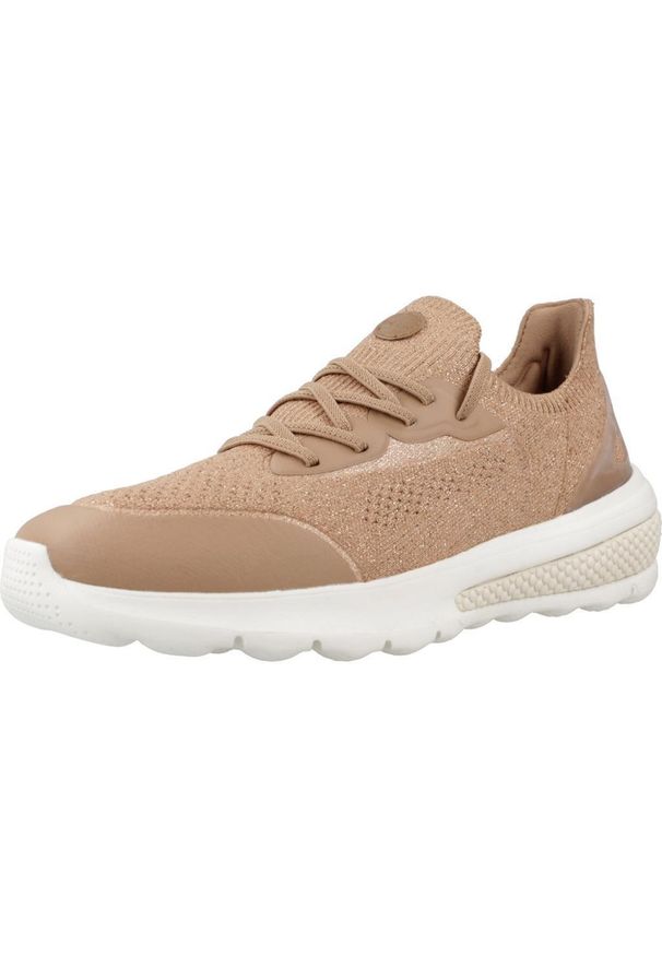Geox - Buty GEOX D SPHERICA ACTIF Brąz. Kolor: zielony, brązowy, wielokolorowy. Materiał: tkanina. Sport: turystyka piesza