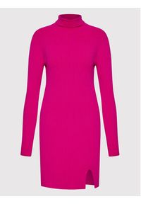 Kontatto Sukienka dzianinowa 3M7616 Różowy Slim Fit. Kolor: różowy. Materiał: syntetyk #2
