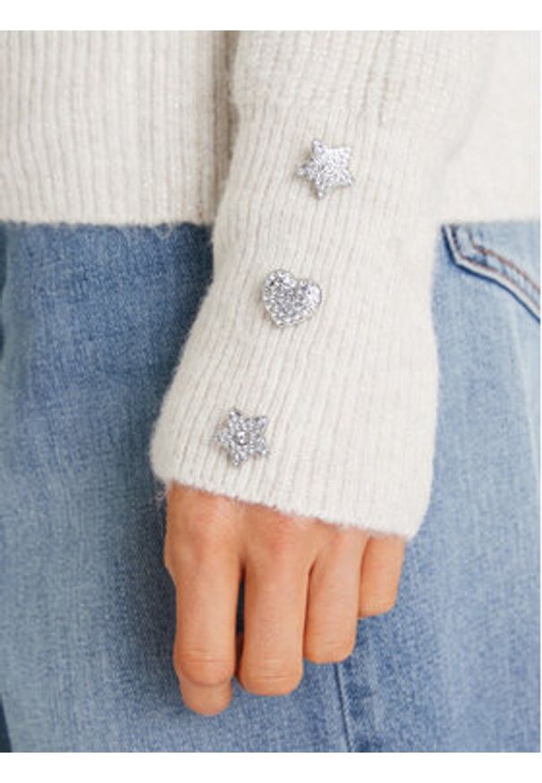 Morgan Sweter 252-MSTAR Écru Regular Fit. Materiał: syntetyk