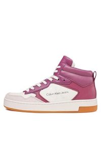 Calvin Klein Jeans Sneakersy Basket Cupsole Mid Lth Mono YW0YW00877 Fioletowy. Kolor: fioletowy. Materiał: skóra #6