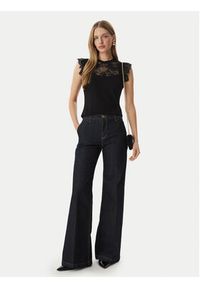 Morgan Bluzka 261-DLIVE Czarny Regular Fit. Kolor: czarny. Materiał: syntetyk #3