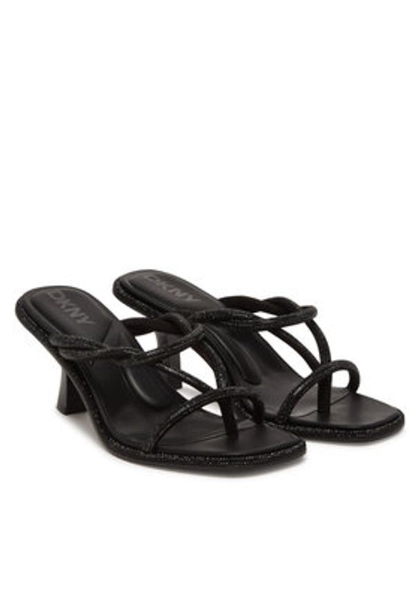DKNY Japonki Labrini K1533958 Czarny. Kolor: czarny. Materiał: skóra
