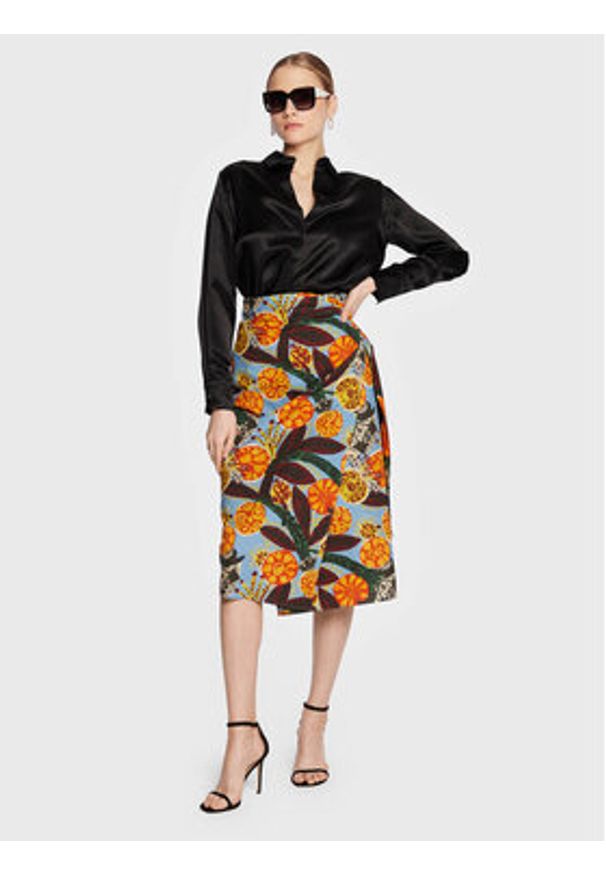 Weekend Max Mara Spódnica midi Fiore 23510103 Kolorowy Regular Fit. Materiał: bawełna. Wzór: kolorowy