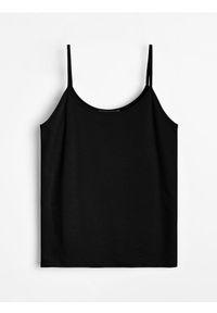 Sinsay - Koszulka na ramiączkach - czarny. Kolor: czarny. Długość rękawa: na ramiączkach