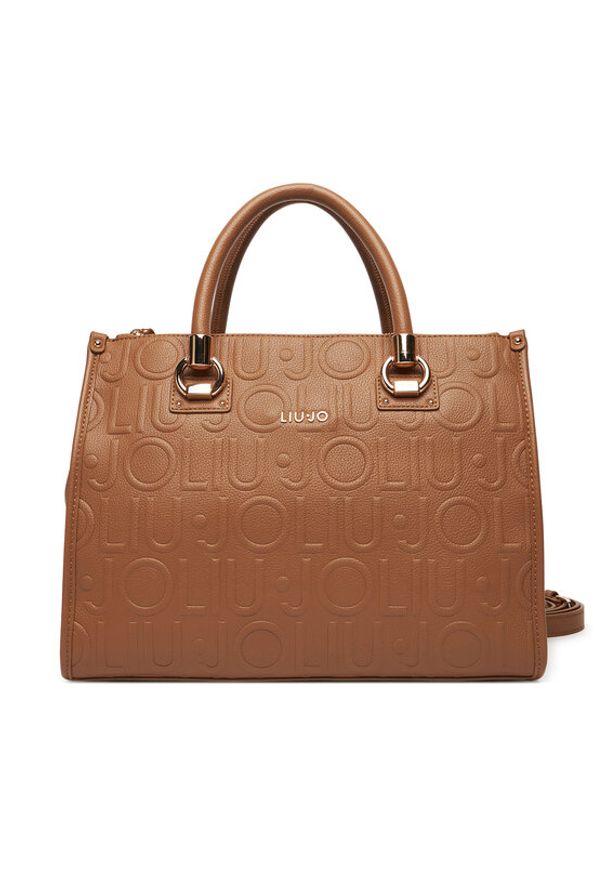 Liu Jo Torebka Ecs M Satchel AF5008 E0538 Brązowy. Kolor: brązowy. Materiał: skórzane