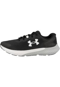 Buty do biegania męskie, Under Armour Charged Rogue 3. Zapięcie: sznurówki. Kolor: biały, czarny, wielokolorowy. Materiał: syntetyk, tkanina, materiał. Szerokość cholewki: normalna