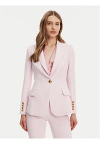 Elisabetta Franchi Marynarka GI-144-51E2-V560 Różowy Regular Fit. Kolor: różowy. Materiał: syntetyk