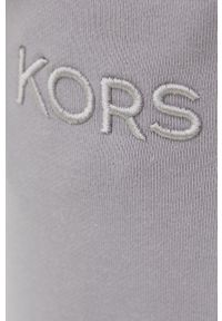 Michael Kors spodnie CR150KR4NF męskie kolor beżowy gładkie. Kolor: szary. Materiał: dzianina. Wzór: gładki #3