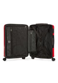 Wittchen - Średnia walizka z ABS-u karbowana. Kolor: czerwony. Materiał: guma #3