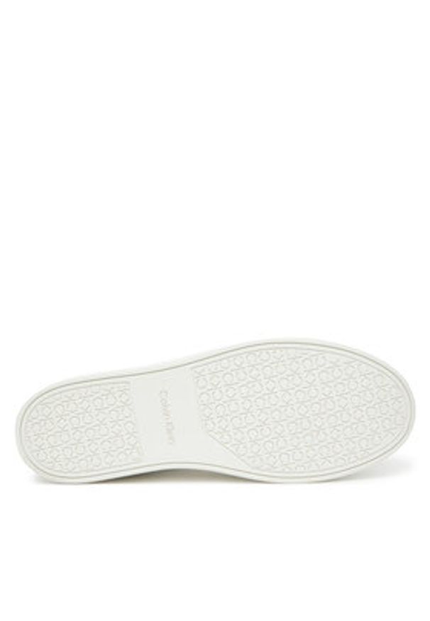 Calvin Klein Sneakersy Clean Cup Low Laceup Mono HM0HM01899 Biały. Kolor: biały. Materiał: skóra
