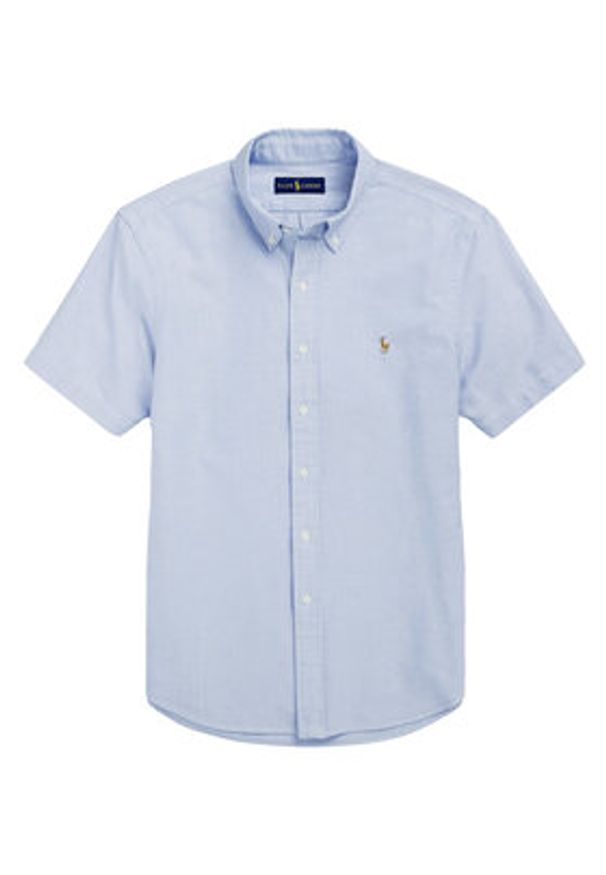 Polo Ralph Lauren Koszula 710850782001 Błękitny Custom Fit. Typ kołnierza: polo. Kolor: niebieski. Materiał: bawełna