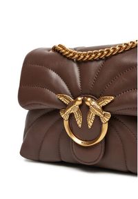Pinko - PINKO Torebka Love Puff Mini Cl AI 24-25 PLTT 100039 A1EX Brązowy. Kolor: brązowy. Materiał: skórzane