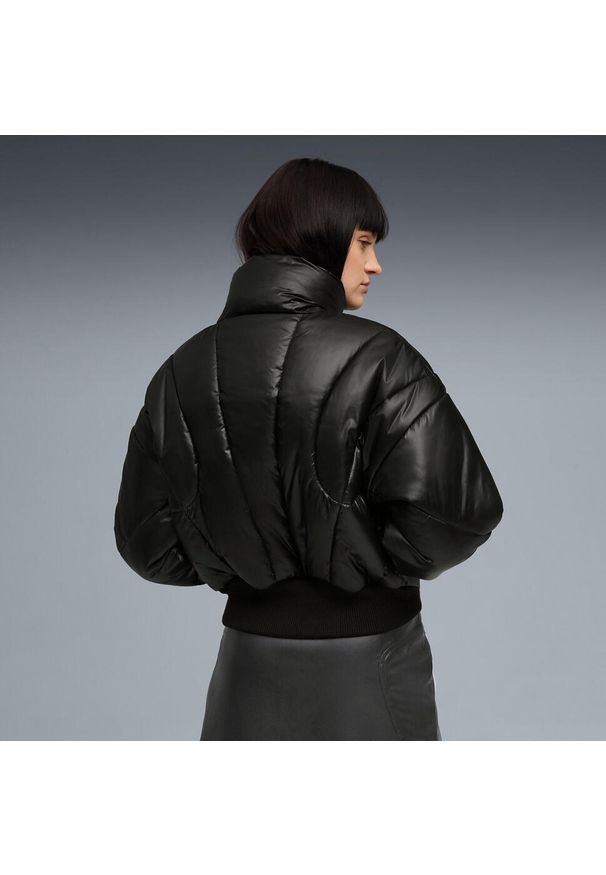 Kurtka Puma Dare To Puffer Jacket, Kobiety. Kolor: czarny. Materiał: poliester, materiał. Sport: turystyka piesza