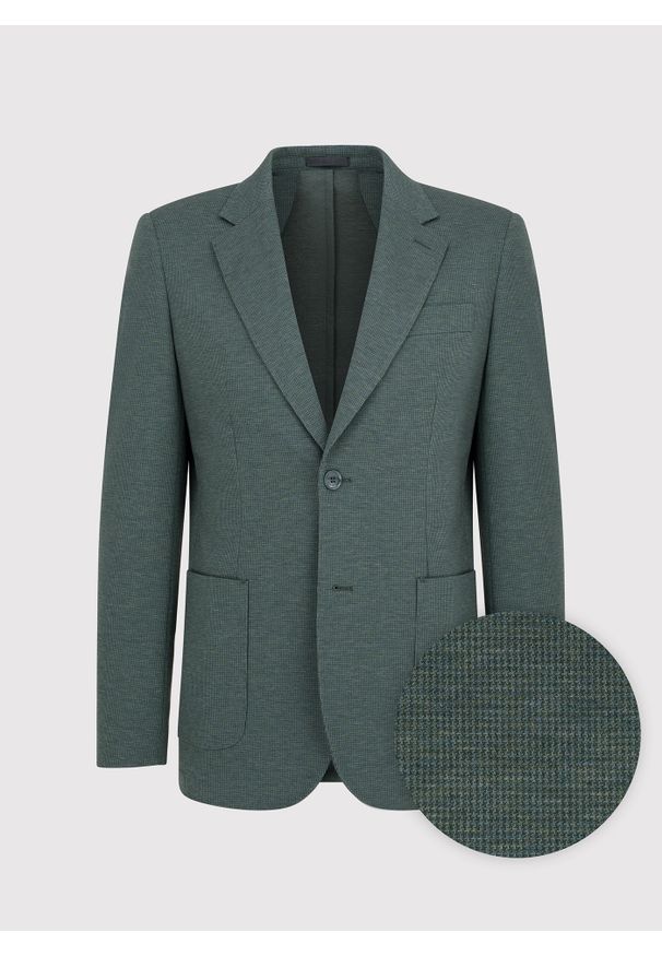 Pako Lorente - PAKO LORENTE – Zielona marynarka męska. Kolor: zielony, brązowy. Materiał: poliester, wiskoza, elastan. Sezon: jesień