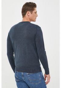 Pepe Jeans sweter bawełniany męski kolor granatowy lekki. Okazja: na co dzień. Kolor: niebieski. Materiał: bawełna. Długość rękawa: długi rękaw. Długość: długie. Styl: casual #5