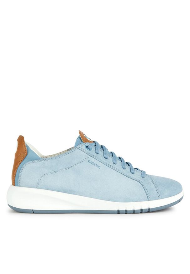 Geox Sneakersy D Aerantis D35HND 02285 CE45F Błękitny. Kolor: niebieski. Materiał: zamsz, skóra