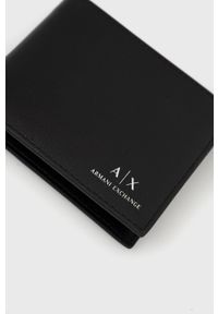 Armani Exchange portfel skórzany 958097.CC845 męski kolor czarny. Kolor: czarny. Materiał: skóra. Wzór: gładki #2